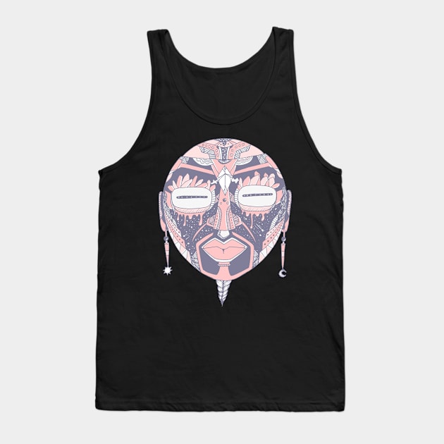 Npink African Mask 2 Tank Top by kenallouis